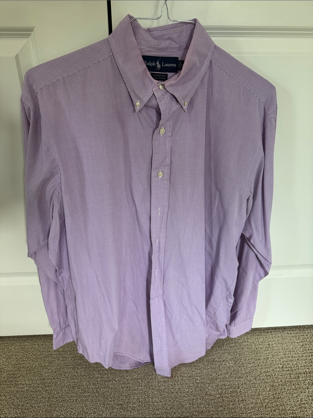 Ralph Lauren Men’s Light Lavender Button-Down Dress Shirt